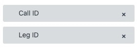 Zendesk Talk UI elements for identifying Call ID and Leg ID