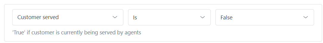 Condition builder with dropdown menus