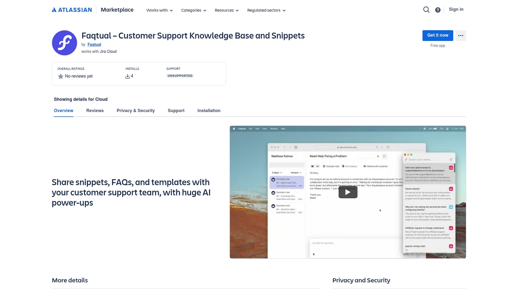 Ein Screenshot von Faqtual
