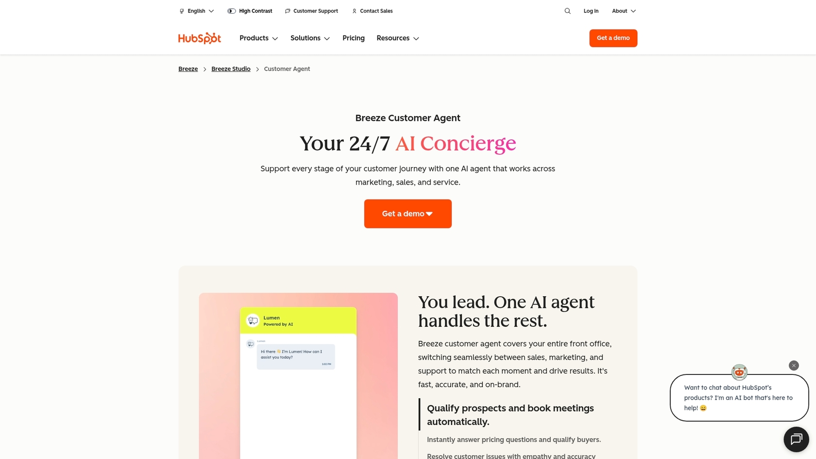 A screenshot of the HubSpot Conversations tool landing page, a key tool for applying HubSpot chatbots best practices.::/scrn_HubSpot Conversations tool