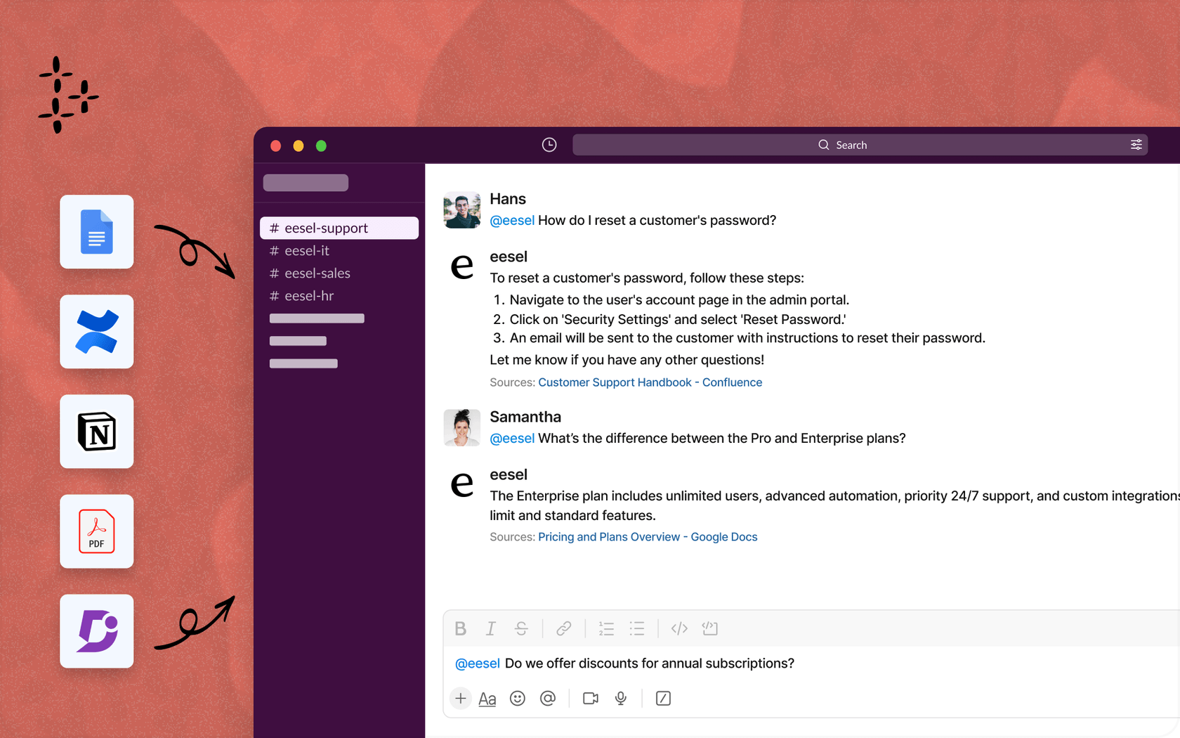 An illustration of the AI Teammate concept, an alternative to a separate Chatbase Salesforce integration.