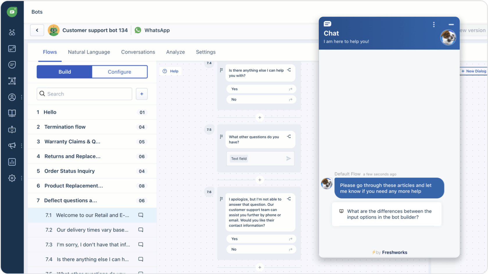 Una demostración de qué es Freddy Self-Service y su constructor de flujos de trabajo sin código.
