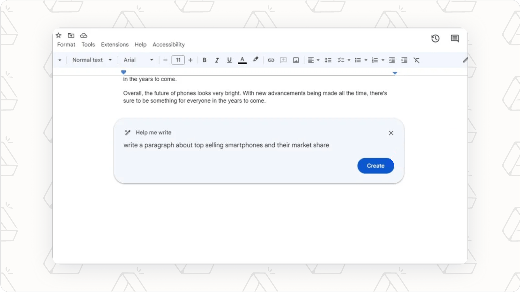 Google Drive AI: Help Me Write