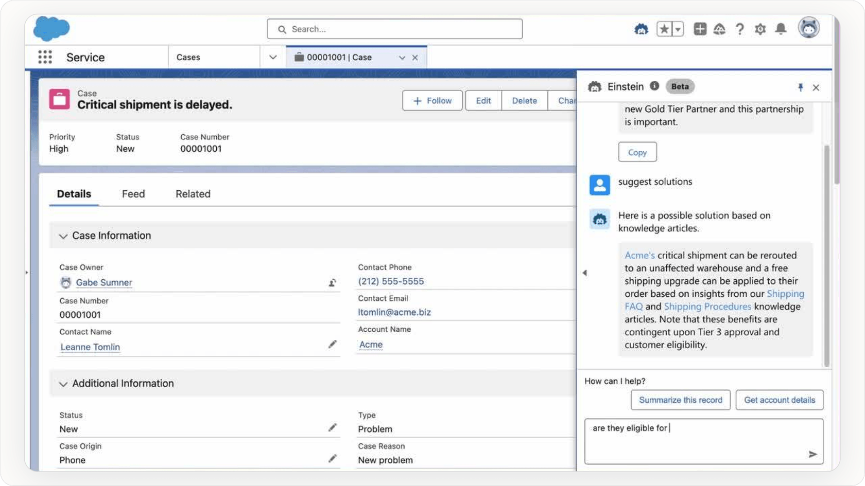 Salesforce Einstein's AI Copilot.