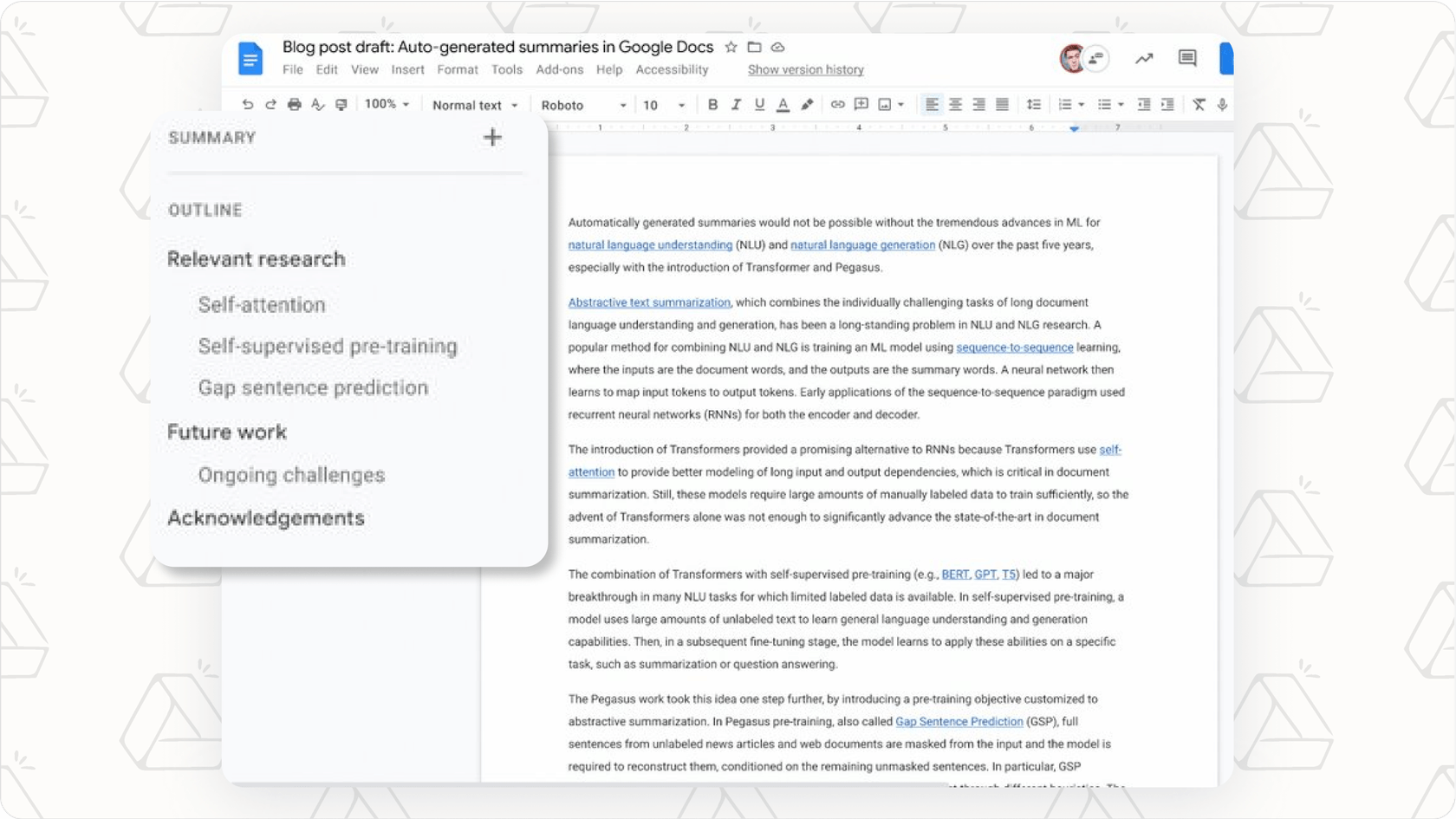 Google Drive AI: Document Summary