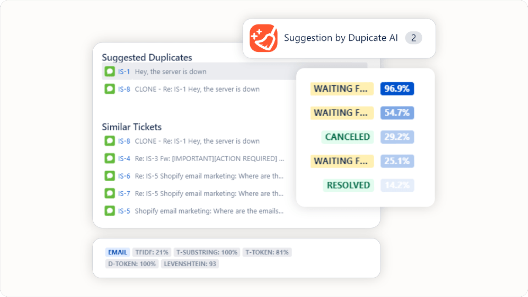 Duplicate AI detecting duplicates.