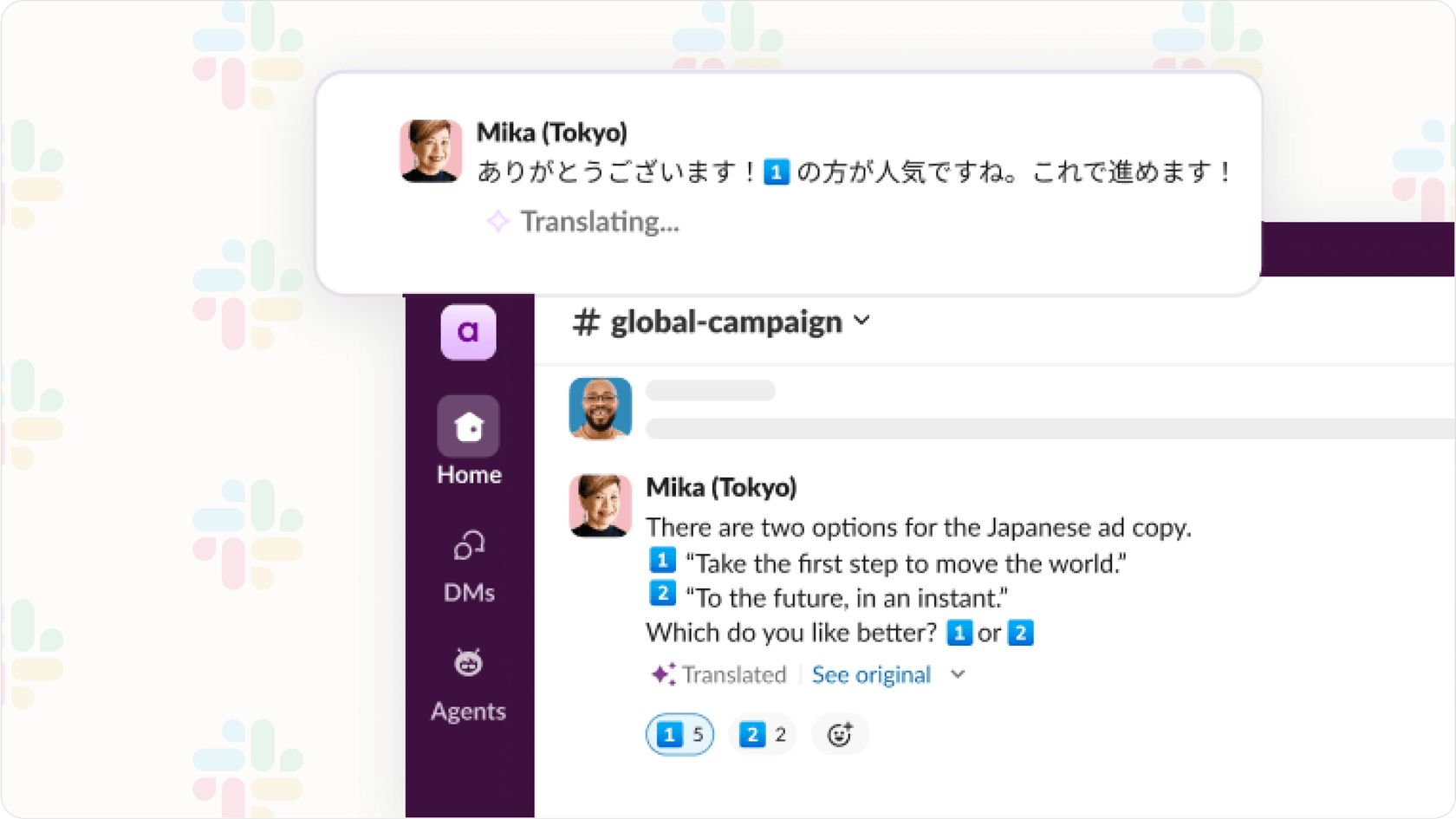 Slack AI message translation capability