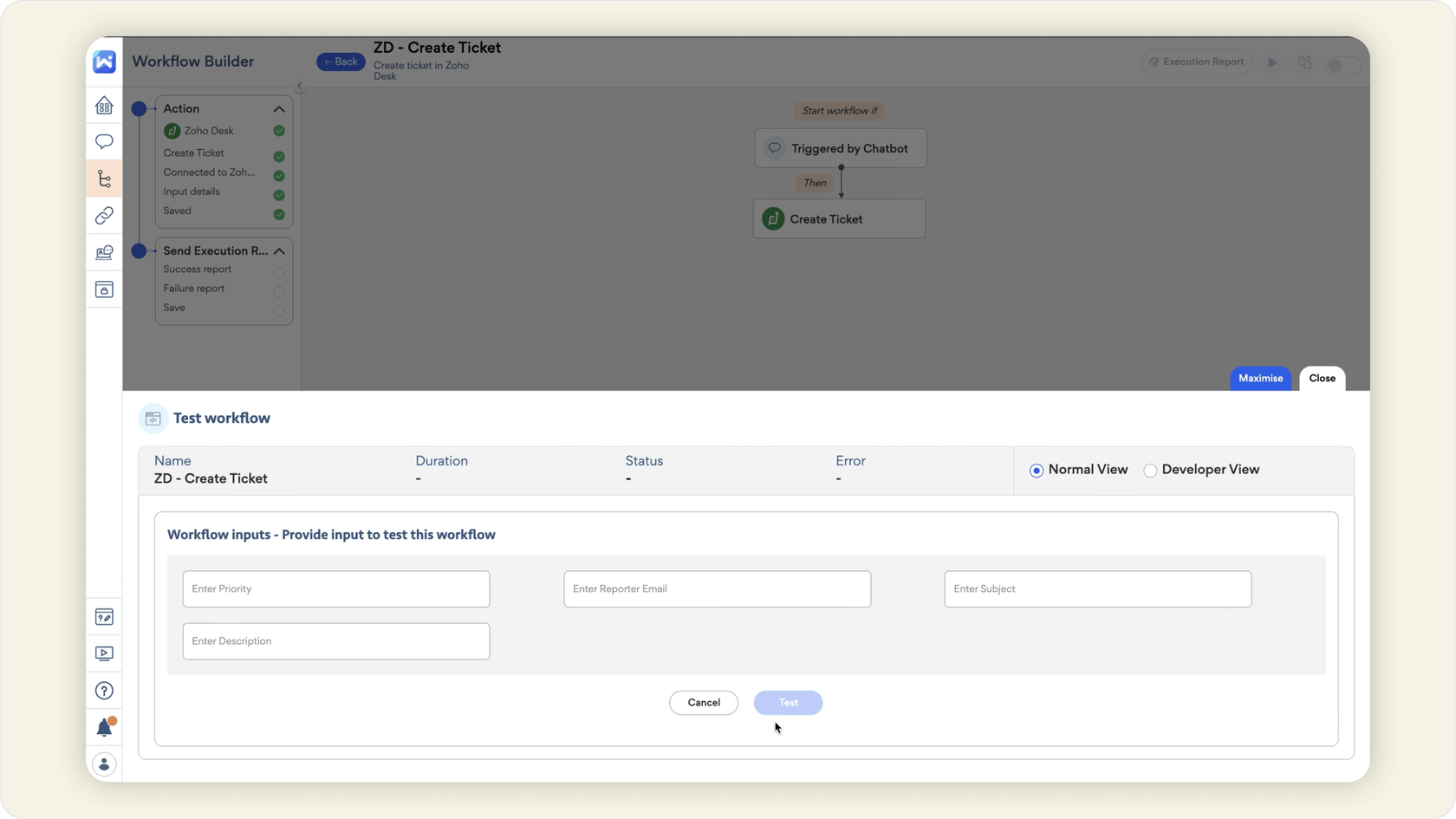 Workativ Assistant setup.