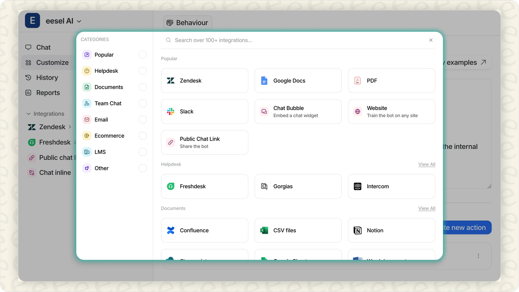 eesel AI's integrations.
