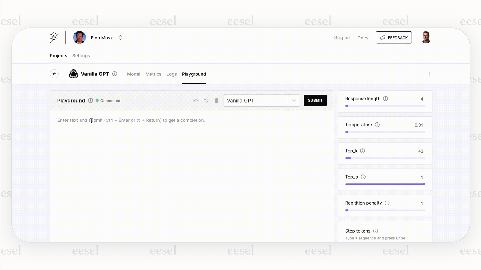 Forefront AI model fine-tuning workflow example
