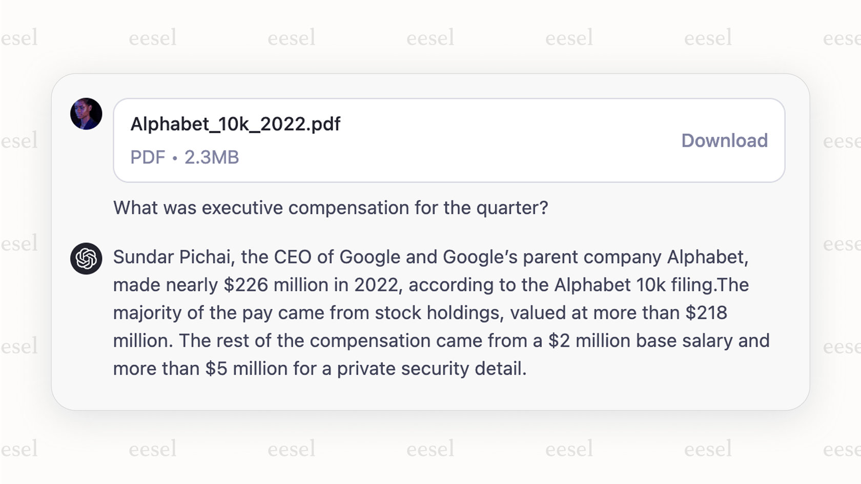 Chatting with files using Forefront AI. 