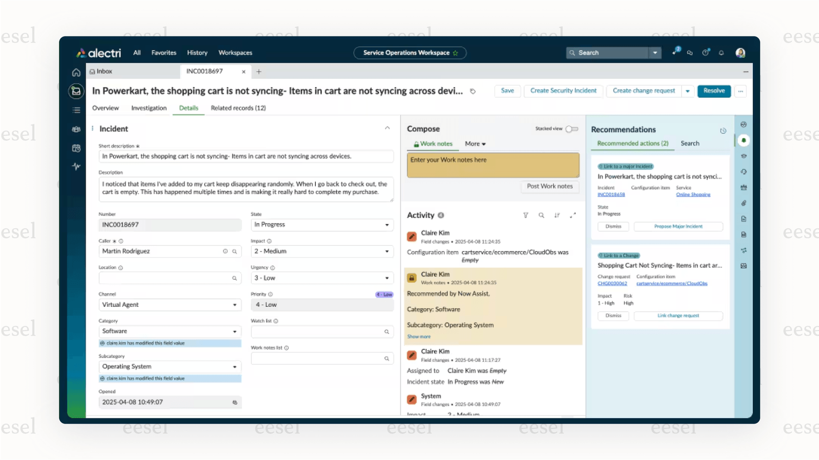 自動化された人事プロセスのスクリーンショット。ServiceNow AIエージェントが何であるかを定義するのに役立つ一般的なユースケースです。