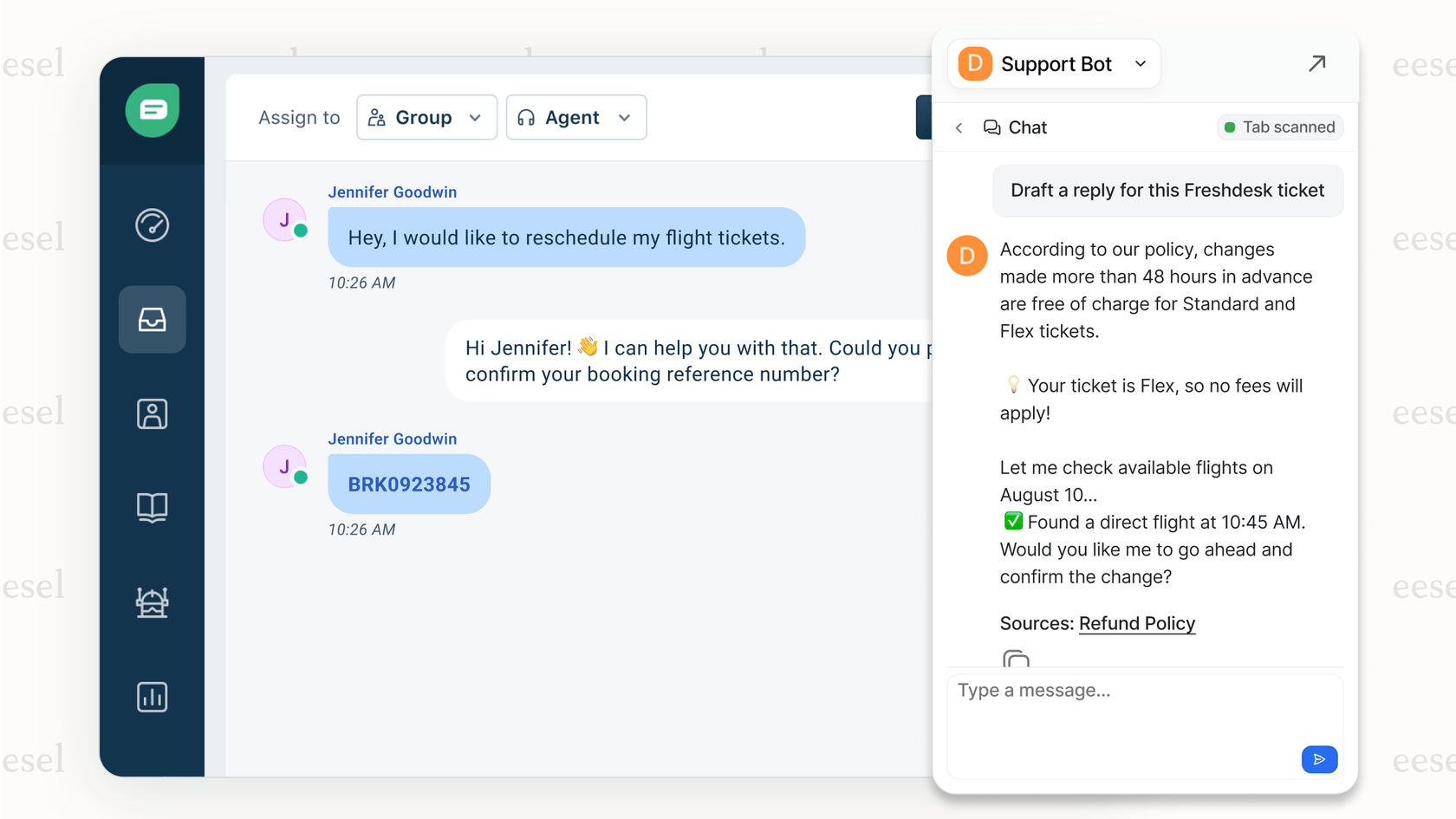 Decagon AIの代替としてのeesel AIコパイロット。