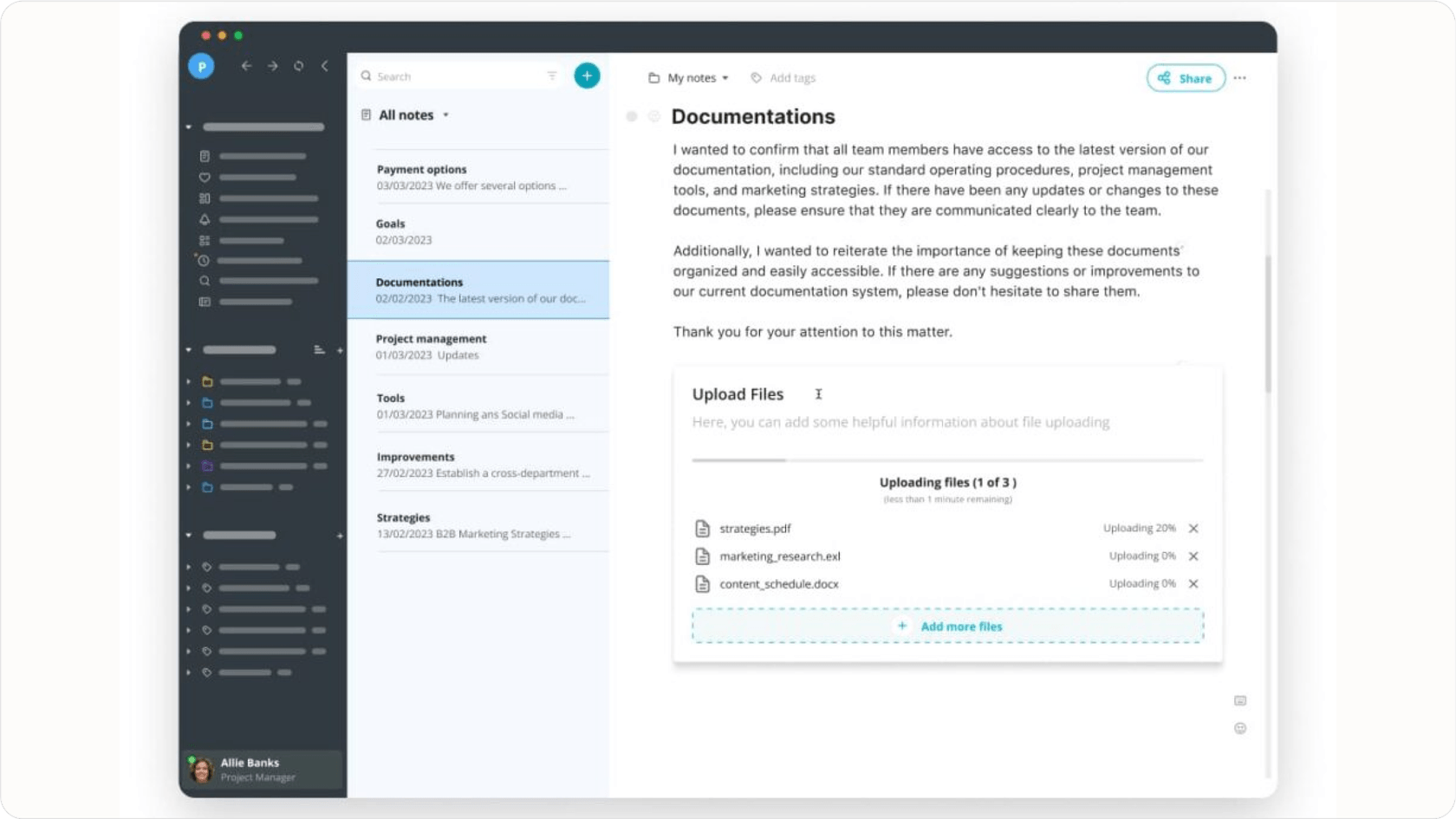 A knowledge base article editor.