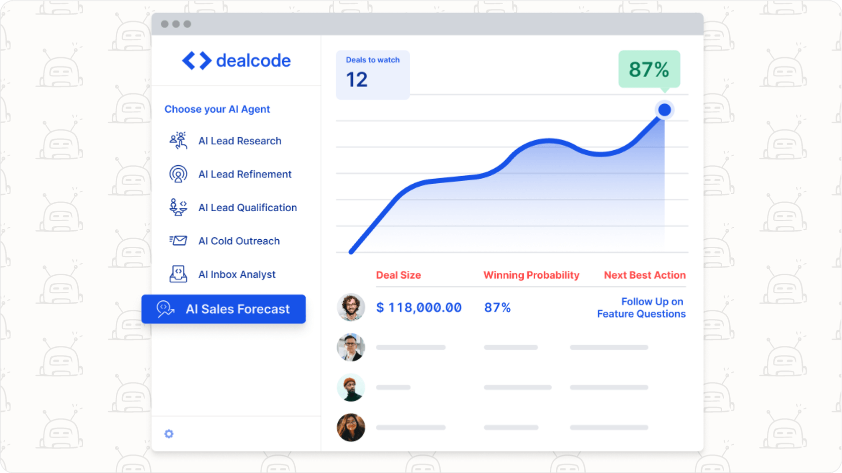 AI assistant interface providing project updates and task management support.