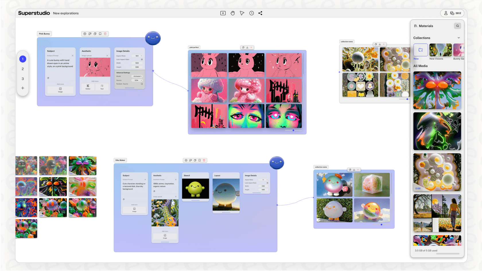 A screenshot for this Kaiber overview showing the Superstudio's unified canvas with project organization and creation tools visible.