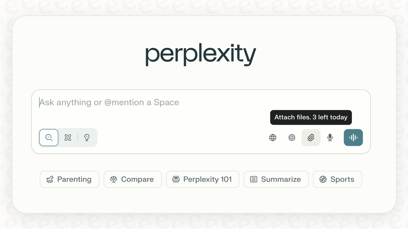 Screenshot providing a Perplexity overview of the file upload feature, allowing users to ask questions about their own documents.