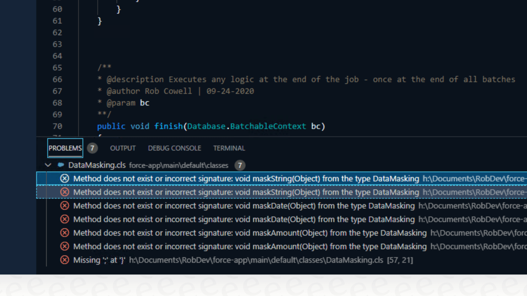Claude Code identifying and diagnosing errors within the VS Code interface, a key part of its debugging capabilities for a codebase overview Claude Code.