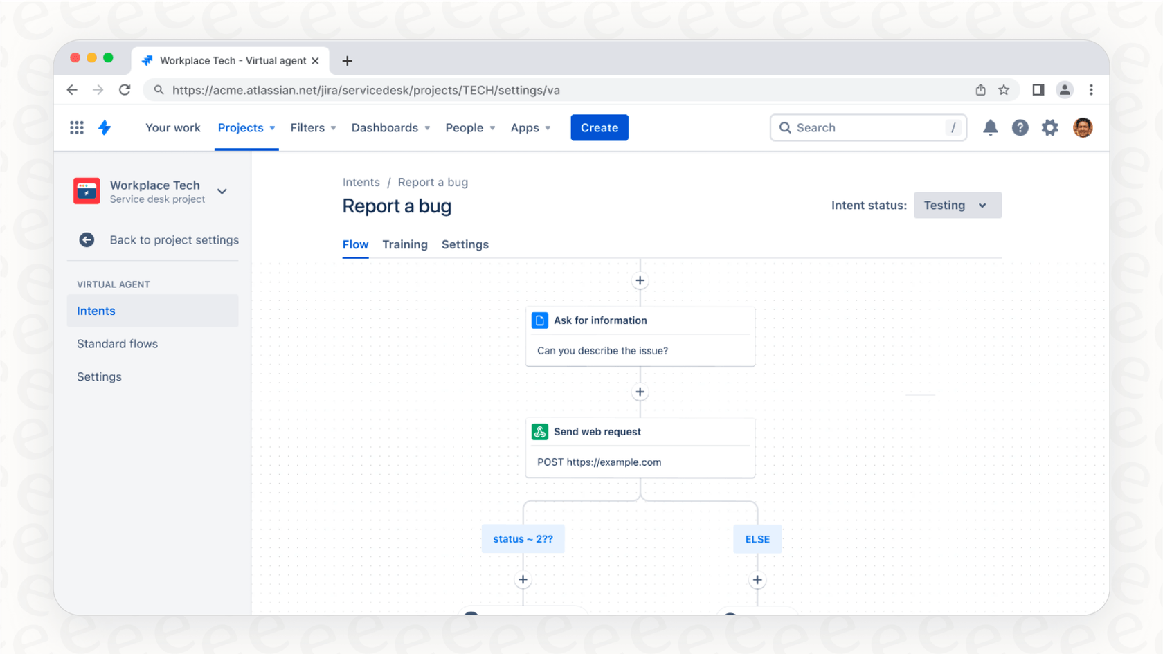 A visual representation of a Jira workflow, which a Jira AI copilot can help automate and manage.