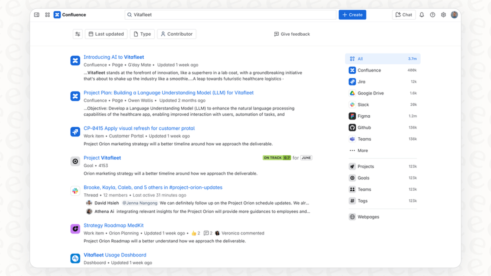 Searching for information with Rovo Search.