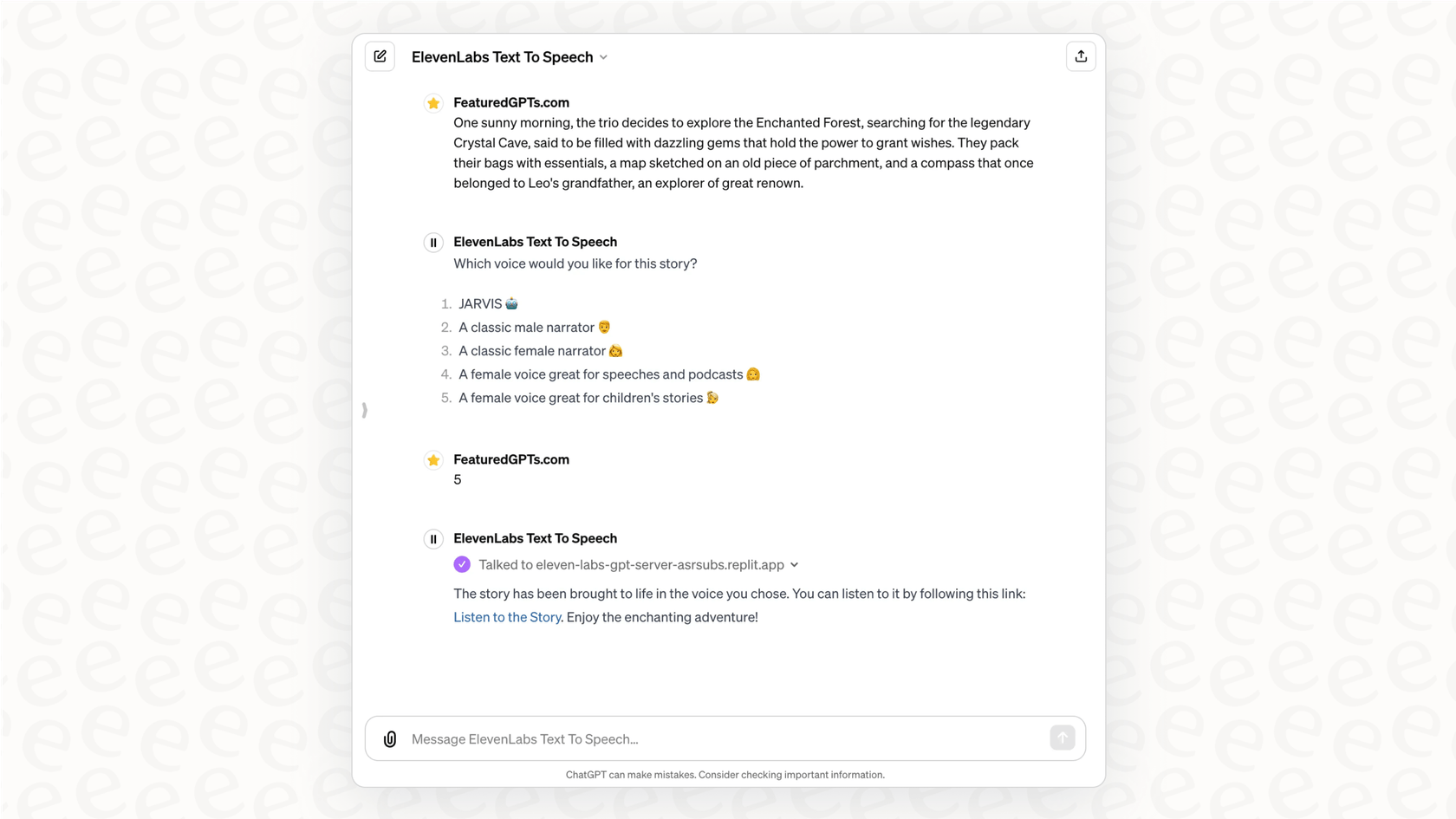 A view of the ElevenLabs platform