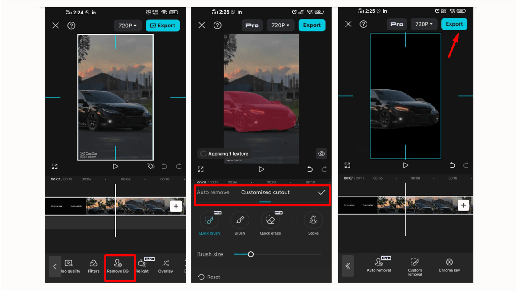 An image displaying four of CapCut