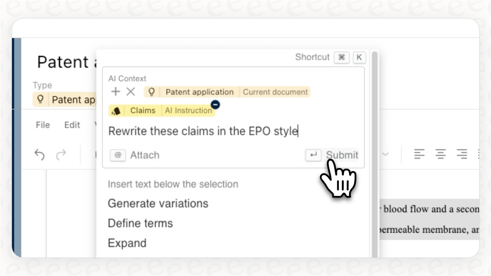 A detailed look at the AI patent drafting capabilities of Solve Intelligence, highlighting how it handles complex technical information.