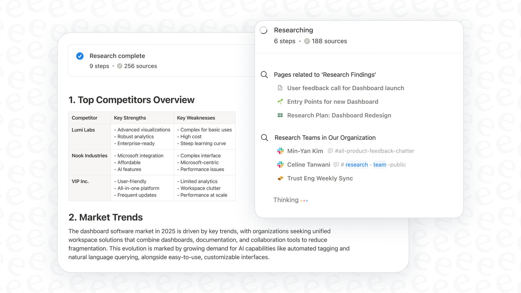 A user interacting with the Notion Research Mode feature, showcasing its powerful search and synthesis capabilities for deep work.