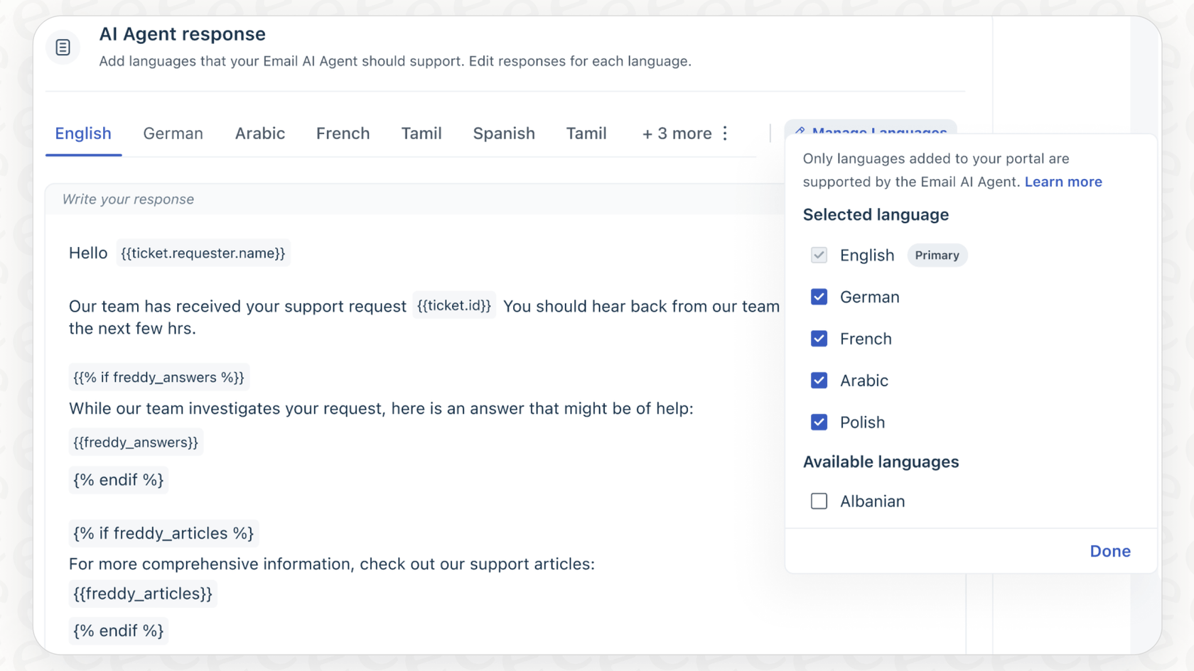 Capture d'écran de Freshdesk