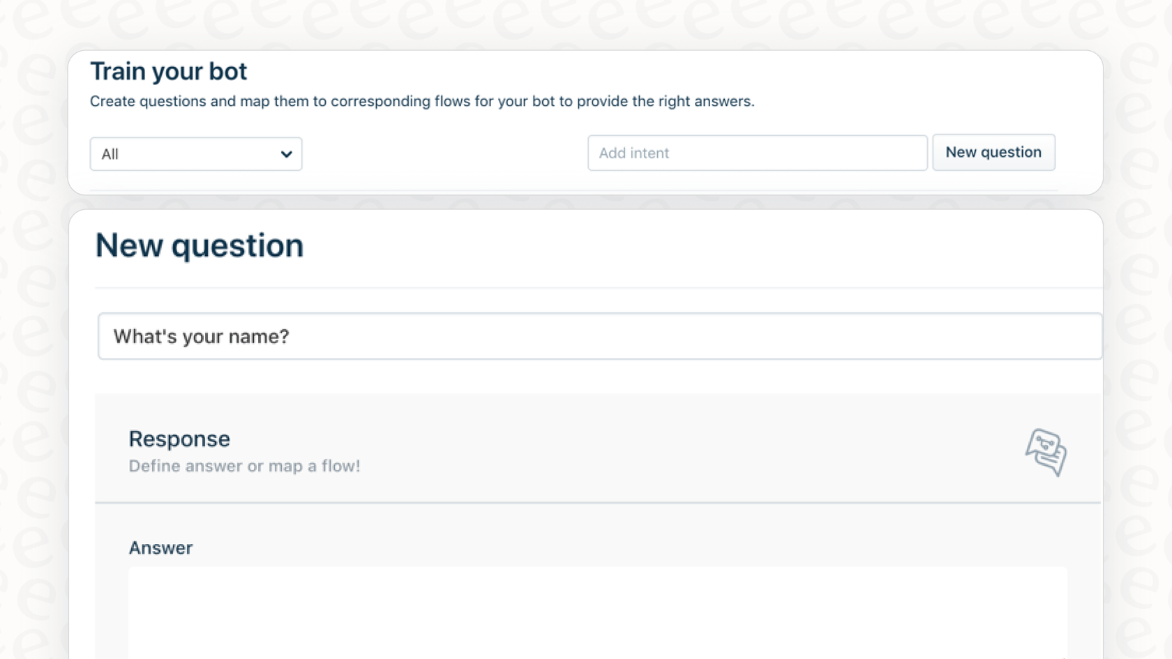 Screenshot of Freddy AI intent detection