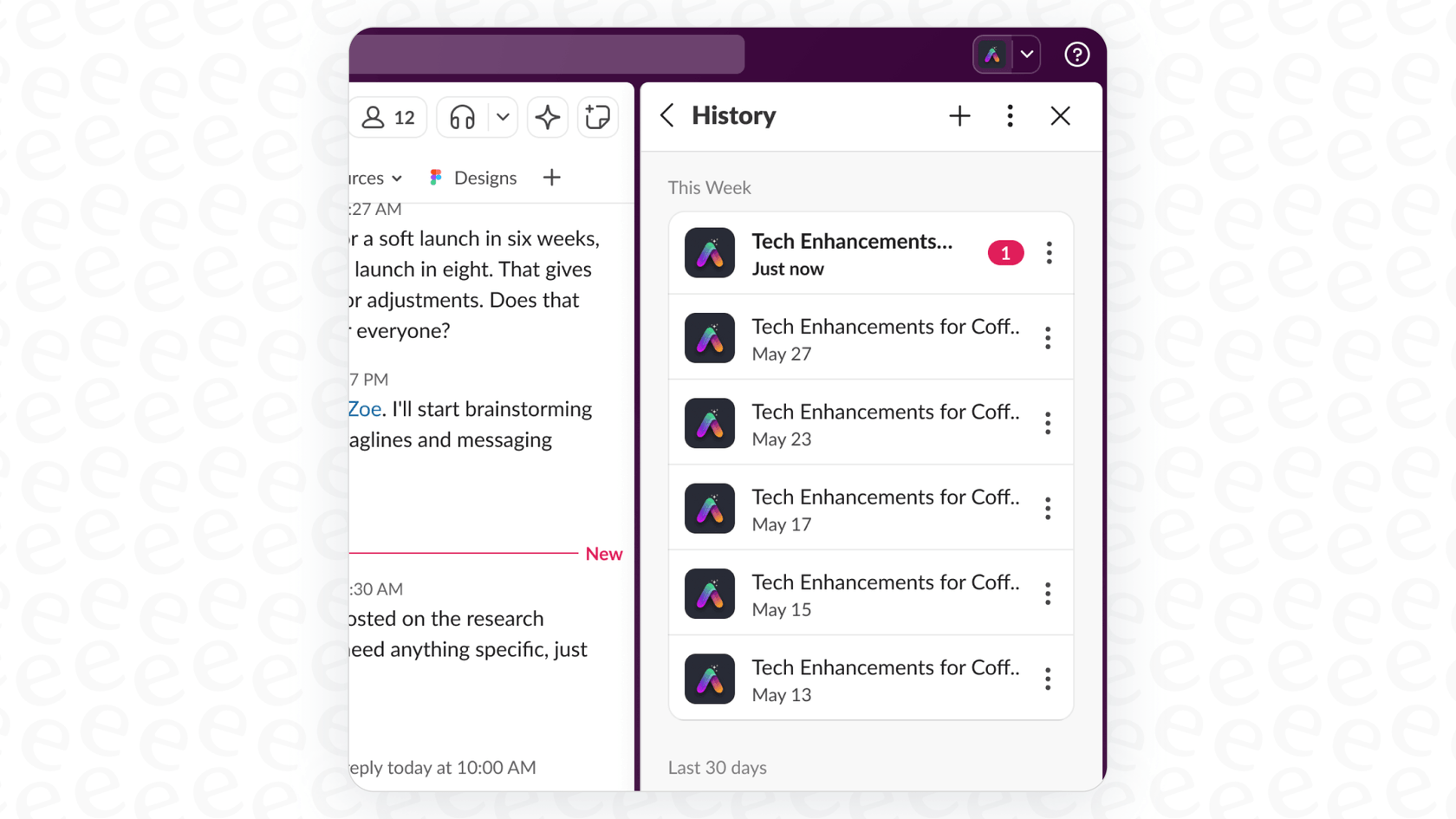 A screenshot of Slack AI App Threading.