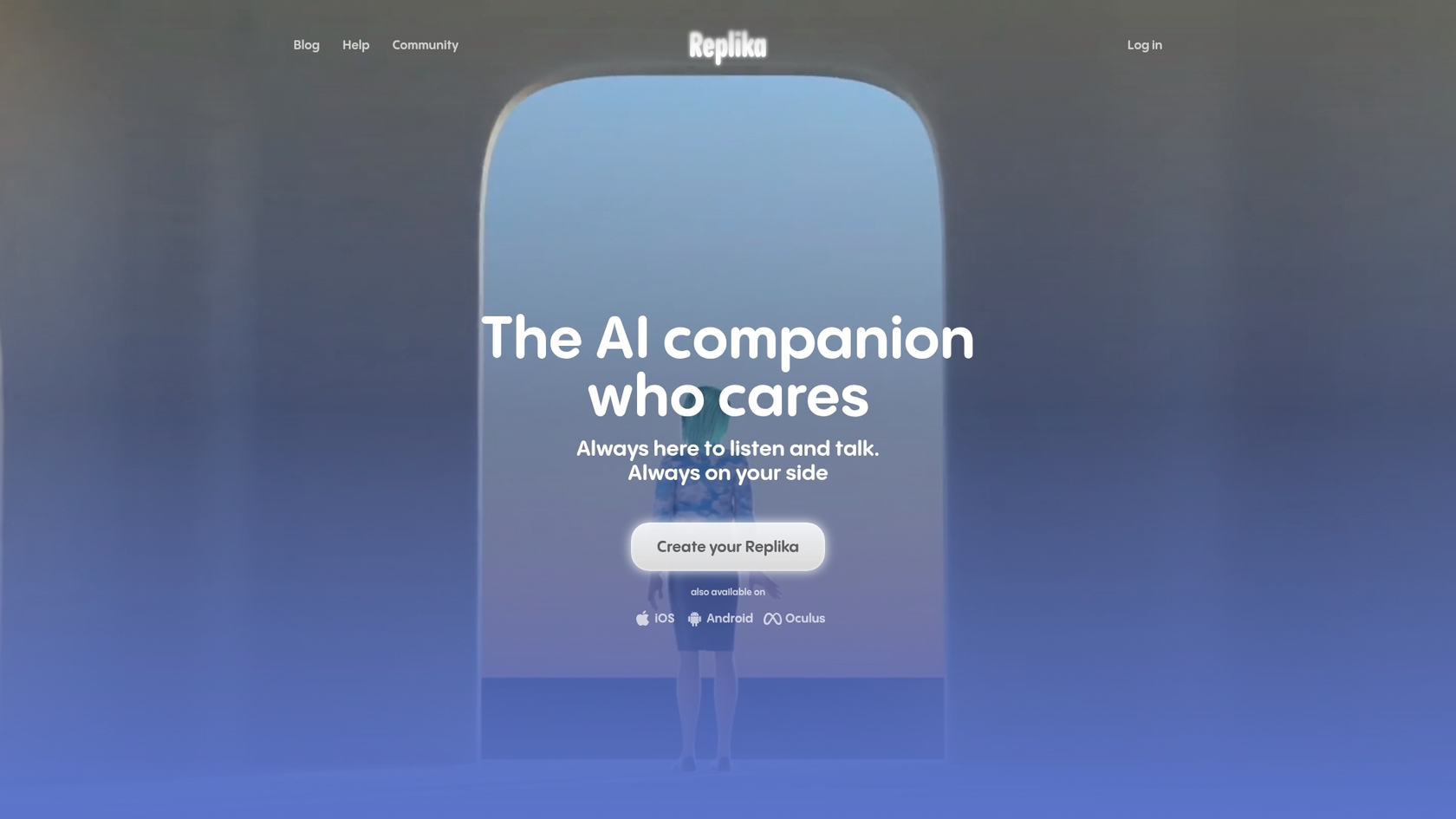 A screenshot of the Replika AI landing page, showcasing the Replika AI pricing options.::