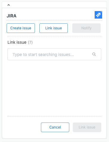 Jira Link Issue dialog with issue key input
