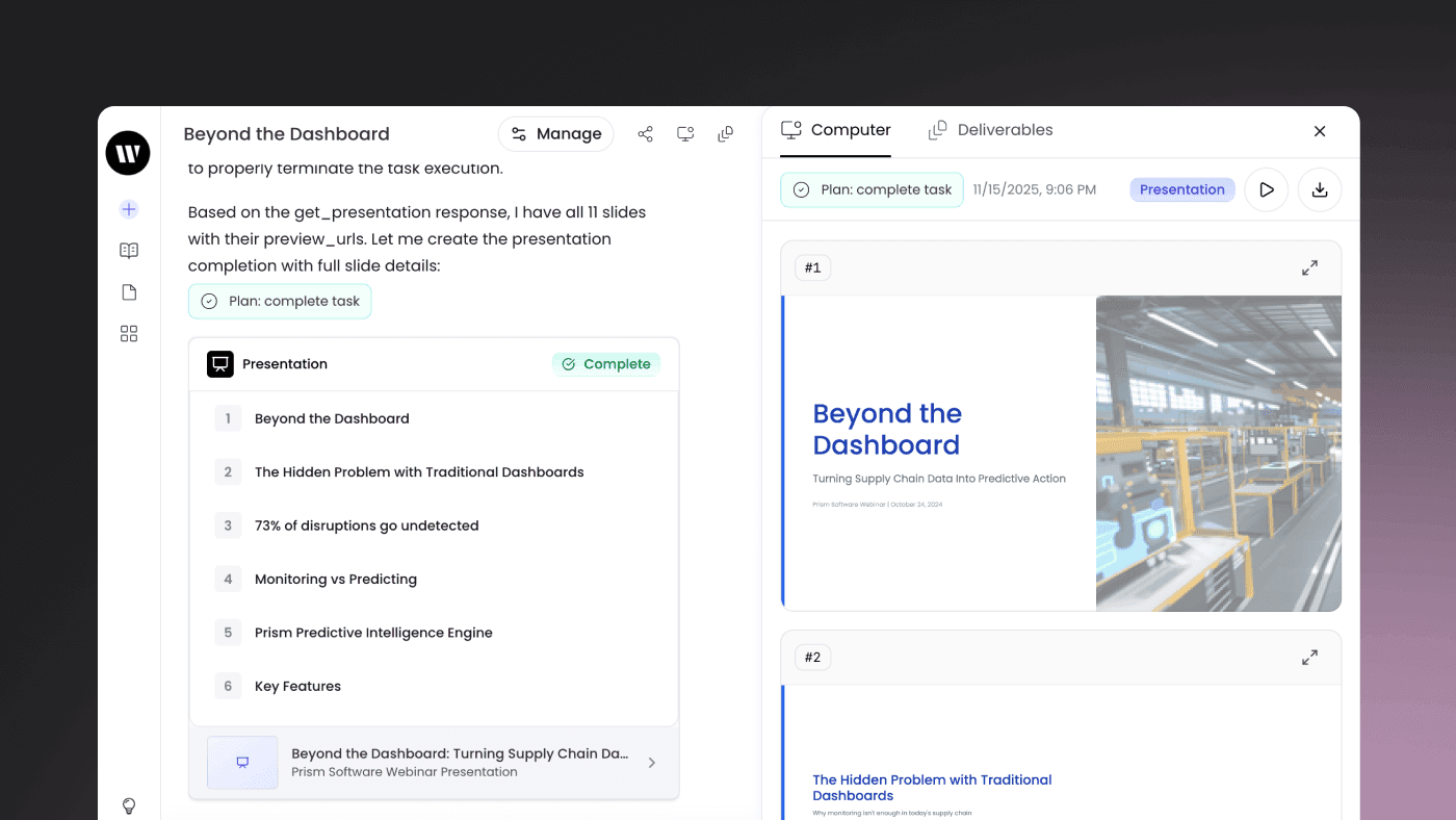 Writer Agentインターフェースは、会話型AIと透明性のある多段階の自律型ワークフローを融合しています。