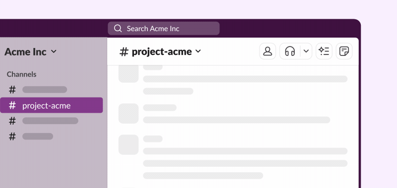 Slack AI showing an answer with source citations, as taken from Slack's AI guide