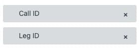 Zendesk Talk UI elements for identifying Call ID and Leg ID