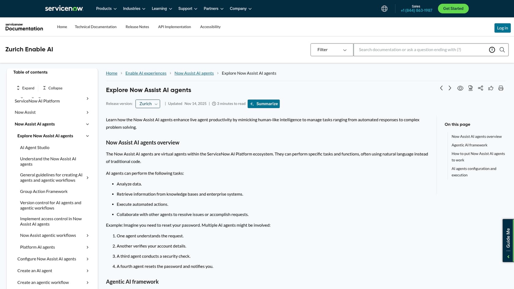 Ein Screenshot des AI Agent Studio, der die leistungsstarke, aber komplexe Benutzeroberfläche zur Konfiguration und zum Training von KI-Agenten zeigt, was die Bedeutung einer qualitativ hochwertigen ServiceNow KI-Dokumentation unterstreicht.::