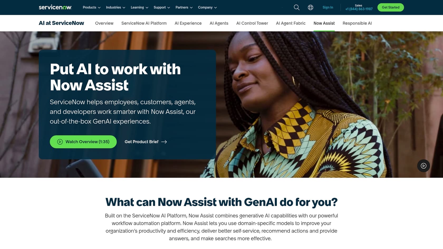 Una captura de pantalla de la página de inicio de Now Assist de ServiceNow, que es relevante para la guía práctica de ServiceNow ChatGPT.::