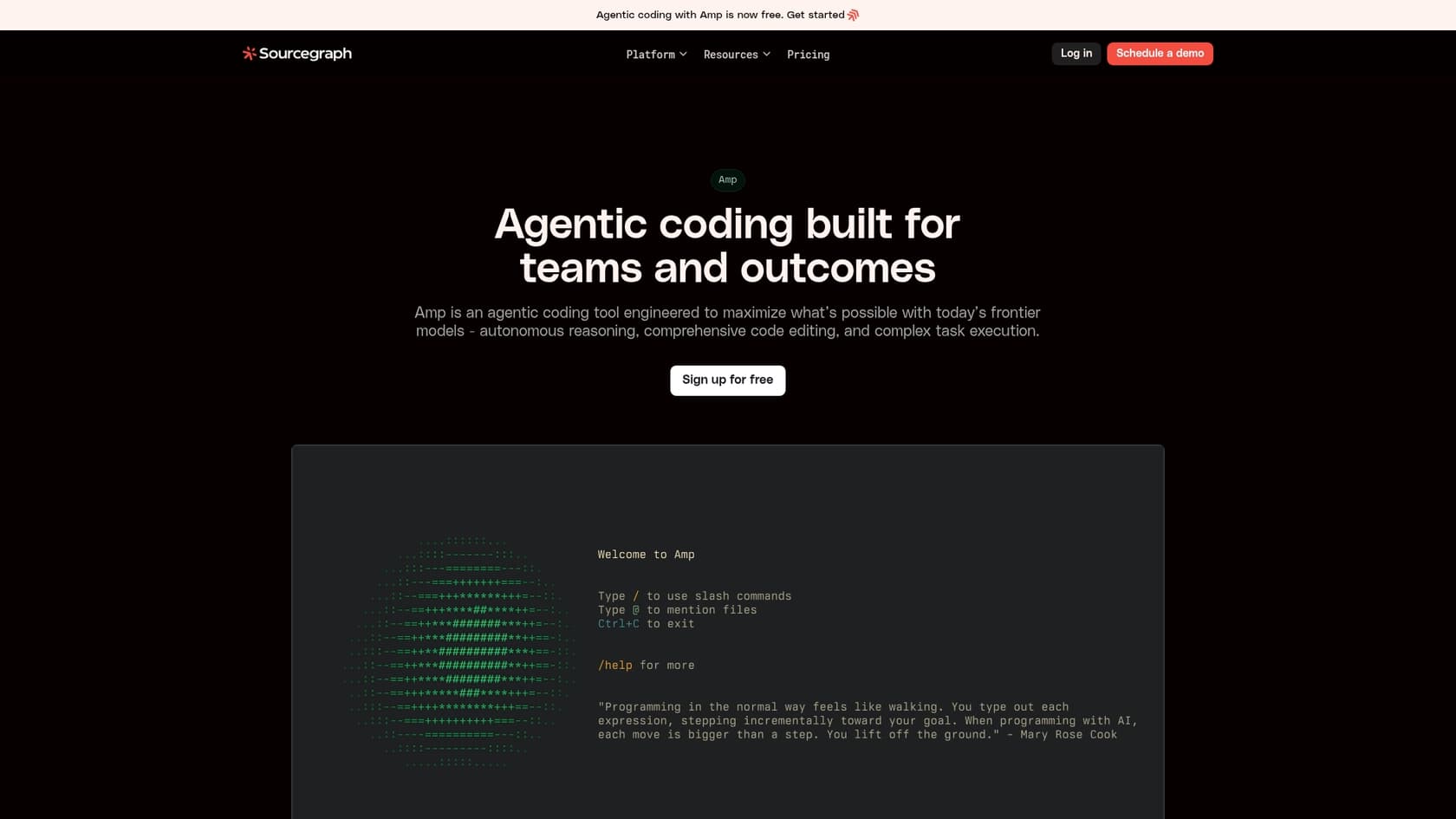 A screenshot of the Sourcegraph Cody landing page, which is one of the best chatbot for developers.::