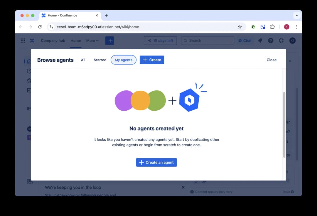 How to set up a Rovo agent for Confluence | eesel AI