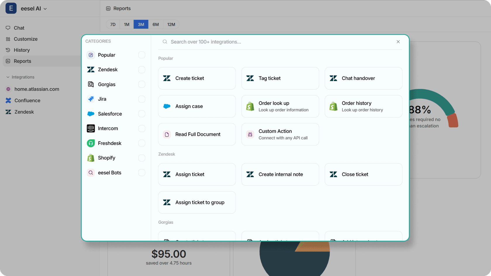 Anpassung der Bot-Aktionen bei eesel.