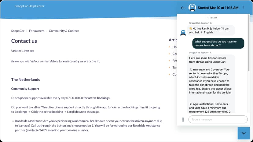 SnappCar: transforming their Zendesk customer service in a snap | eesel AI