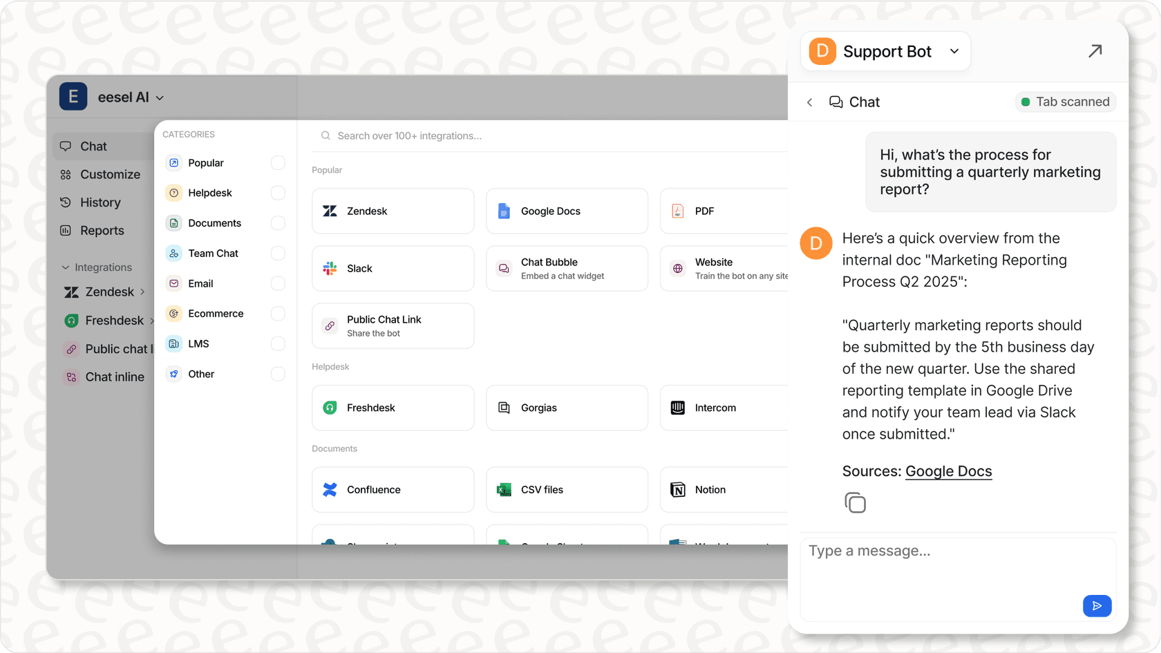 eesel AI's integrations.