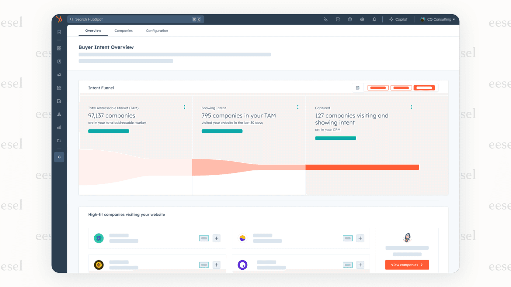 Screenshot showing HubSpot's integrated AI features, part of the HubSpot AI tools suite. 