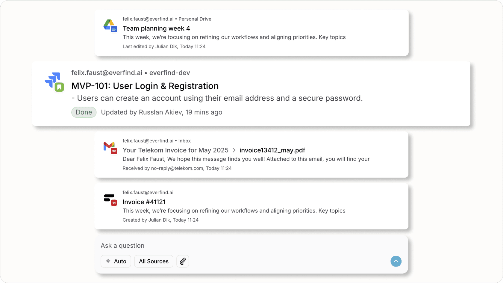 Everfind cross-platform search with Jira.