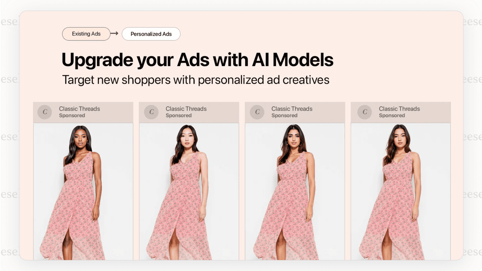 OnModel AI personalizing model photos to localize ads.
