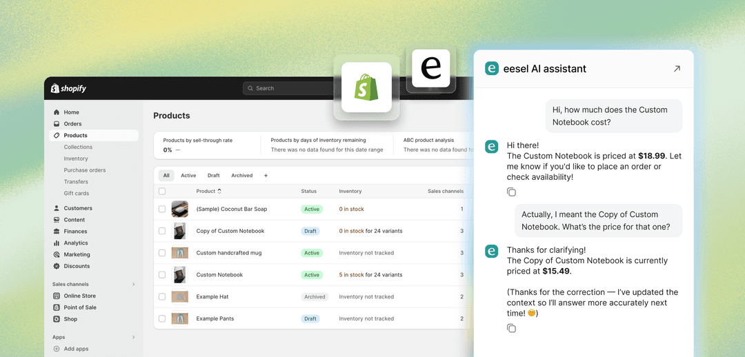 Principais aplicativos de IA do Shopify para automatizar suporte, vendas e mais