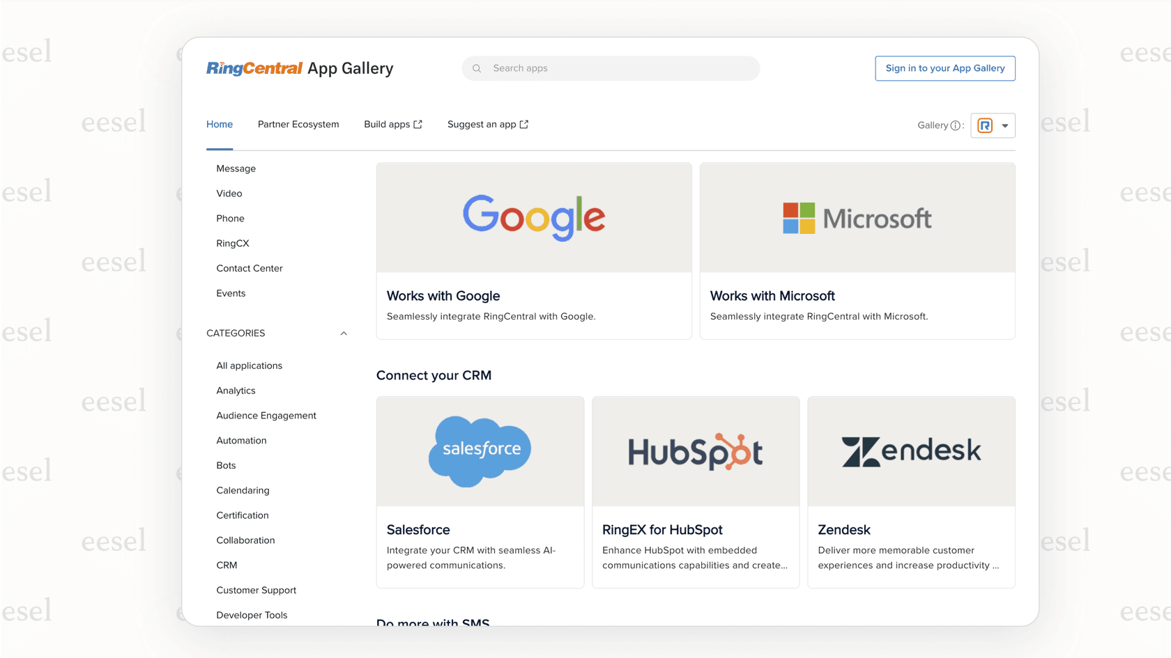 RingCentral's integration library, a key feature for those seeking Dialpad alternatives. 