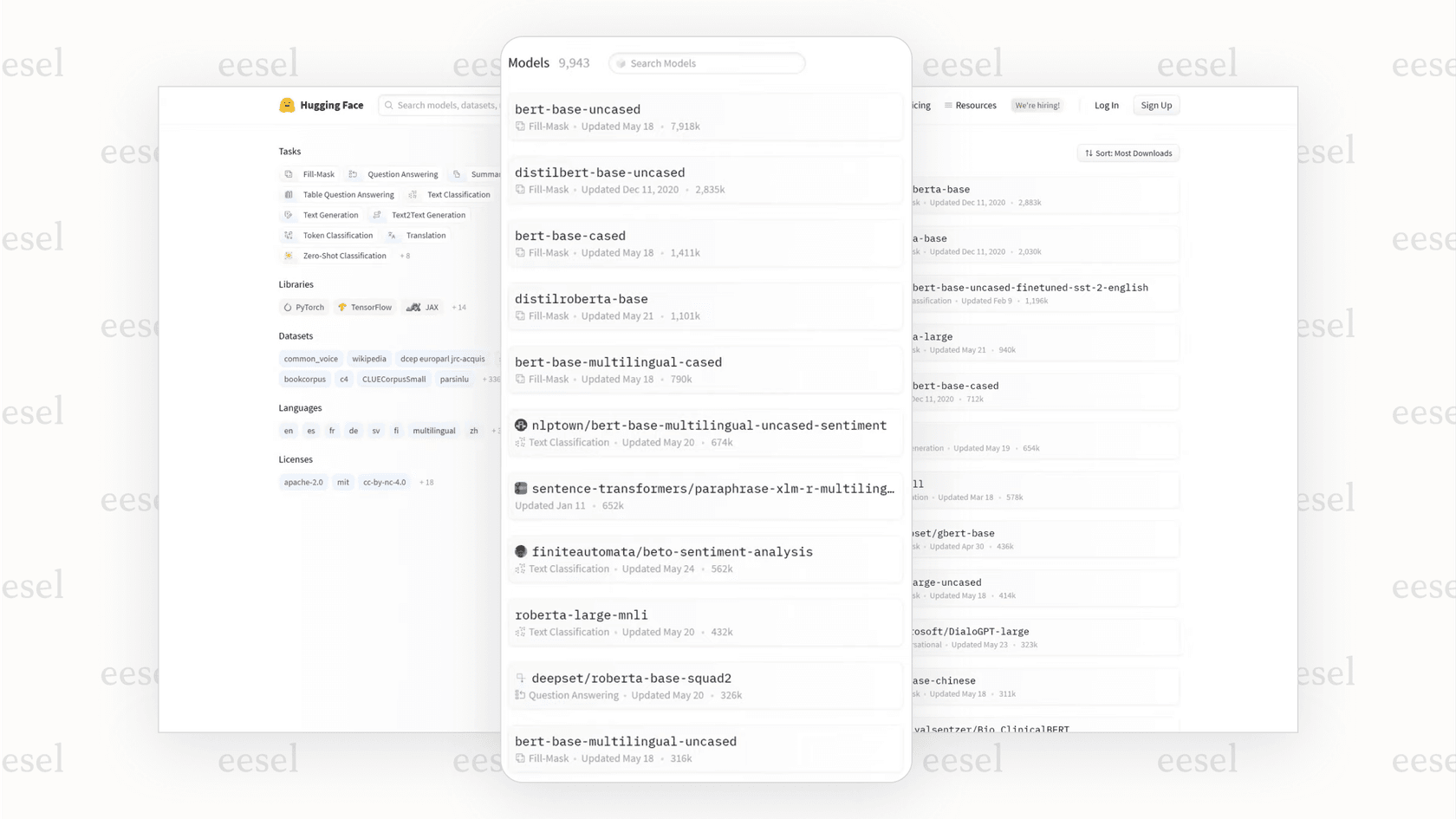 Hugging Face's open-sourced model hub.