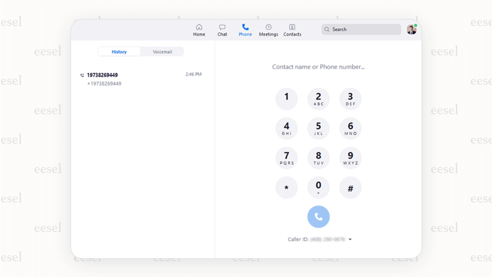 Zoom Phone interface, showing why it's a simple choice among Dialpad alternatives for Zoom users. 